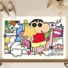 Alfombra de Baño de Tierra de Diatomeas de Dibujos Animados Lindos de Shin-Chan, Alfombrilla Absorbente de Agua para Baño y WC, Alfombrilla Resistente a la Suciedad y al Desgaste para la Entrada