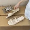 Primer Encuentro con las Sandalias Slip-On Estilo Hada para Mujer, Nuevas Sandalias Florales Francesas con Tacón de Cuña Verano 2026