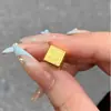 Accesorios de Cadena para Clavícula de Joyería Dorada con Forma de Ladrillo de Riqueza, Cuadrado de Adivinación Chino Vintage para Romper Hielo, para Mujeres, Dropshipping