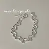 Onihan Plata de Ley S925 Corea del Sur Estilo Ins Sentido de Diseño de Nicho Amor Pulsera de Industria Pesada Versátil Sentido de Alta Gama Pulsera para Mujer