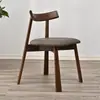 Silla de Comedor Nórdica de Madera Maciza, Taburete de Lujo Ligero, Silla con Respaldo de Madera Maciza, Taburete de Comedor Negro Simple, Mesa y Sillas de Comedor Personalizadas para el Hogar