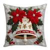 Nova Fronha de Almofada Guirlanda Sino do Papai Noel de Pelúcia Curta para Festas Decoração de Natal Capa de Almofada de Sofá Atacado