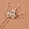 Nueva y hermosa horquilla antigua de estilo coreano, tejida a mano con flores de cristal, horquilla para novia, accesorios para tocados de vestidos chinos