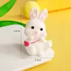 Celebridad de Internet Decoración para Hornear Mini Zanahoria Juguetona Conejo Blanco Cesta de Bambú Adornos para Pastel Accesorios de Postre para Fiesta Pastoral