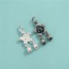 Pulsera de Plata Esterlina S925 Estilo Étnico Accesorios Colgante de Flor de Tulipán Trompeta Pulsera de Cristal DIY Colgante de Borla