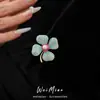 Broche de Flor de Circonita Cúbica Vintage Usado con Perla Redonda Pin de Lujo Ligero Estilo Retro Exquisito Accesorio para Ropa