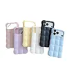 Capa de silicone nuvem 18pro em rosa e azul adequada para capa de telefone Apple 18, capa de nuvem 3D para iPhone 17/16