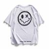 2026 Verano Hip-Hop Tendencia Nacional Corte Holgado Marca de Moda Camiseta de Manga Corta para Hombre Tendencia de Ins para Hombre Camiseta de Media Manga de Moda con Cara Sonriente para Pareja