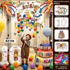 Montaje de decoración para 6º cumpleaños, montaje de cumpleaños para niña y niño de 3 años, lluvia de globos, montaje de ambiente ceremonial