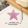 Parche Bordado de Estrella de Cinco Puntas con Purpurina de Nuevo Estilo, Accesorios de Ropa y Equipaje de Venta Caliente Transfronteriza, Parche Decorativo Termoadhesivo