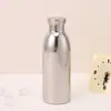 Botella de agua fría simple de acero inoxidable con forma de cola, acabado de espejo de una sola capa, termo duradero de gran capacidad para viajes al aire libre