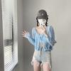 Nuevo Cárdigan de Punto Calado Super Hada de Otoño Temprano para Combinar con Todo Chaqueta para Mujer Estilo Japonés Deseo Puro Bloqueador Solar Blusa para Aire Acondicionado Trendy