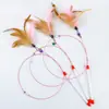 En stock para fabricantes juguete para gatos palo divertido para gatos alambre de acero plumas pez pequeño ratón cabeza de repuesto extendida resistente a morder interacción con el gato pesca