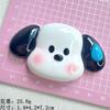 Gran y lindo perro Harpa hecho a mano con pegamento en crema, funda para teléfono, hebilla para zapato, colgante, pegatina para refrigerador, accesorios de resina