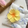 Pinza para el cabello con forma de flor rizada degradada esmerilada estilo coreano, accesorios para el cabello de clip grande de tiburón para vacaciones de verano en la playa
