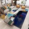 Estilo Nórdico Sofá Sencillo Mesa de Café Felpudo de Piso Alfombra de Sala de Estar de Área Grande Absorbente de Agua Alfombra para Mesita de Noche de Dormitorio en Casa Terciopelo de Cristal