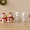 Poppy DIY Muñeco de Nieve Navideño Molde de Silicona Vela de Aromaterapia Forma de Corazón Pentagrama Muñeco de Nieve Molde de Yeso