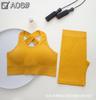 Cross Beauty Back Esportes Underwear Set Back Breasted Running Yoga Boxers Anti-andar Calcinhas Set Comércio Exterior
