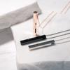Ins Estilo Minimalista Simple Personalizado Acero de Titanio Colgante Largo Cuadrado Cuadrado Grabado Collar de Pareja Regalo para Hombres y Mujeres