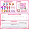 El Set Rosa de Dibujos Animados Más Vendido de Amazon Joyería Hecha a Mano DIY Pulsera para Niños Pulsera para Mujer Caja de Regalo Exquisita Pulsera de Regalo