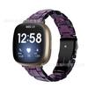 Para Fitbit versa3/sense reloj inteligente universal correa de reloj de resina metal acero de tres bolas correa de reloj