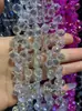 6mm 8mm Furo Transversal Cristal de Morango Cristal Multifacetado Contas Soltas DIY Pulseira Feita à Mão Acessórios de Joias para Pendurar no Carro Contas