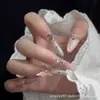 Borboleta Estrela RoxaUnhas Vestíveis Originais Puramente Feitas à Mão com um Toque Suave e de Alto Padrão, Unhas Vestíveis Cat-Eye de Luxo Leve com um Estilo Simples e Elegante