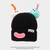 Bonito y Original Gorro de Punto para Otoño e Invierno, Adorable y Divertido para Niñas, Hace que la Cara Parezca Más Pequeña, Versátil Gorro de Lana con Boca de Salchicha, Suéter para Estudiantes