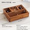 Organizador de Labiales Zakka Caja de Madera Caja de Almacenamiento de Artículos Varios de Escritorio de Madera Bandeja Rectangular Rejillas de Madera Hechas a Mano