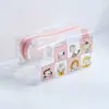 Bolsa de Cosméticos Transparente Impermeable Estilo Coreano Ins Hyuna con Flores para Mujer Portátil de Gran Capacidad para Niña Almacenamiento de Viaje Neceser