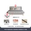 Tongyuite Escandinavo Moderno Casual Tela Tecnológica Celebridad de Internet Lujo Ligero Cama Doble Dormitorio Principal 1.8m Cama Acolchada Suave Cama de Tela