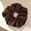 Scrunchie de Alta Qualidade Estilo Coreano para Mulheres, Elástico de Cabelo com Laço de Tecido da Moda, Acessório de Cabelo Corda para Coque Doce e Fofo