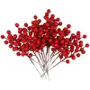 Amazon Cadena de Frutas Rojas Simuladas Fruta Navideña Baya Roja Accesorios de Halloween Navidad Acción de Gracias Decoración Fruta de la Riqueza