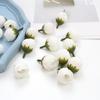 Rosa Simulação Pequeno Botão de Flor DIY Material de Flor Mini Pequeno Botão de Chá Corsage Chapéu de Palha Cartão de Cabelo Flor Decorativa