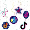 Padrão de Filme de Animação em Desenho Animado Transfronteiriço Decoração de Pingente Espiral para Festa de Aniversário Infantil Adereços para Layout de Cena