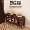 Banqueta tapizada de madera maciza para cambiarse los zapatos, banco para zapatos de recibidor, zapatero con almacenamiento para recibidor, zapatero para entrada de casa con asiento, no requiere instalación