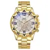 2024 Fabricante Venta al por mayor Reloj Vidrio con Filtro de Luz Azul para Hombre Banda de Acero Cuarzo Digital Escala Reloj de Pulsera Manecilla+Esfera Grande
