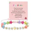 Pulsera trenzada de corazón de colores para niños de Amazon con letras Pulsera de regalo de amistad Hermana Mayor Hermana