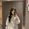 Ropa con Capucha Otoño e Invierno Sudadera con Capucha Sudadera Ropa para Mujer Estampada Primavera y Otoño Marca de Moda Nacional Minimalista Estudiante de Secundaria Universidad Delgado