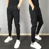 Pantalones de Hombre Color Sólido Sueltos Pantalones Harem Casuales Pantalones de Pierna Coreanos Elásticos Pantalones de Pierna Recortada Modernos Ropa de Trabajo Casual Todo Combinable