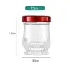 Potes de Vidro Transparente Selados para Armazenamento de Mel, Molho de Pimenta, Molho de Carne, Ninho de Pássaro e Fungo Branco; Garrafas Vazias em Estoque