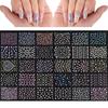 Adesivos de unhas com flores coloridas de explosões transfronteiriças, 30 adesivos de unhas infantis pequenos, frescos e fofos
