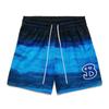Shorts Esportivos de Comprimento Três Quartos até o Joelho Estilo Pigmento High Street Europeu e Americano Calças de Treinamento, Corrida e Basquete de Verão em Malha de Secagem Rápida Masculino