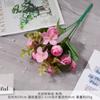Combinación de Eucalipto Simulado Ramo Falso, Flor Artificial de Seda, Flor de Piso para Boda, Flor de Plástico, Arreglo de Boda de Alta Gama
