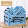 Caja de Madera Retro, Caja con Marco de Madera, Caja de Madera (Crate), Almacenamiento y Exhibición, Exhibidor para Supermercado, Cesta de Madera, Caja de Madera Decorativa, Rectangular