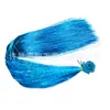 Comercio Exterior Color Arcoíris Láser Seda Palo Cabello Pieza de Peluca Cabello Colorido Hilo Dorado y Plateado Paquete de Extensión de Cabello Lentejuelas Cabello Al Por Mayor