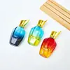 Botella de Perfume de Vidrio Transparente con Gradiente de Colores, Botella de Relleno de Perfume de Vidrio Simple Estilo Ins, Fabricante de Botellas con Atomizador de Presión