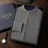 Nuevo Suéter de Cachemira para Hombre Otoño e Invierno, Suéter Cálido Capa Base, Suéter de Cuello Alto Medio, Cardigan Holgado de Moda, Chaqueta con Cremallera