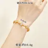 Design moderno e minimalista, pulseira de flor de quatro folhas cravejada com zircônia para mulheres, joia de flor banhada a ouro vietnamita de luxo leve que não desbota com o tempo