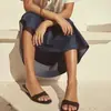 Sandalias de Cuña, Chanclas Sencillas de Punta Abierta, Sandalias de Verano para Mujer, Versátil Retro Francés Nuevo Diseño